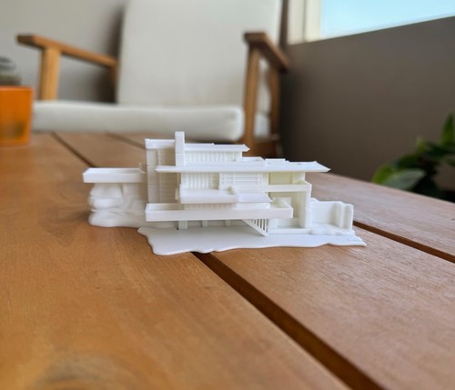 Fallingwater house printed - fallingwater, 3d